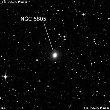 NGC 6805 - эллиптическая галактика. Описание NGC 6805:, Галактика в созвездии Стрелец