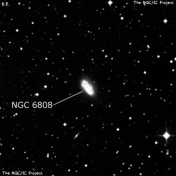 NGC 6808 - спиральная галактика. Описание NGC 6808:, Галактика в созвездии Павлин