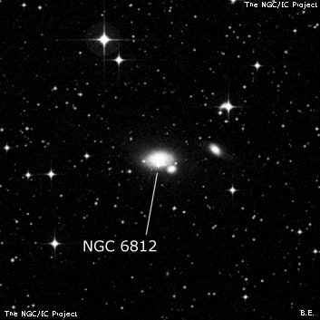 NGC 6812 - линзовидная галактика. Описание NGC 6812:, Галактика в созвездии Телескоп