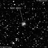 NGC 6821 - спиральная галактика с баром. Описание NGC 6821:, Галактика в созвездии Орел