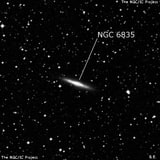 NGC 6835 - спиральная галактика с баром. Описание NGC 6835:, Галактика в созвездии Стрелец