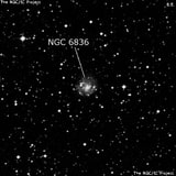 NGC 6836 - спиральная галактика с баром. Описание NGC 6836:, Галактика в созвездии Стрелец