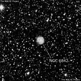 NGC 6842 - планетарная туманность. Описание NGC 6842:, Планетарная туманность в созвездии Лисичка