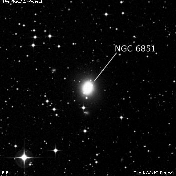 NGC 6851 - эллиптическая галактика. Описание NGC 6851:, Галактика в созвездии Телескоп