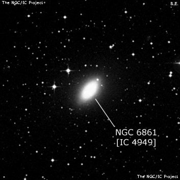 NGC 6861 - галактика. Описание NGC 6861:, Галактика в созвездии Телескоп