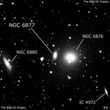 NGC 6877 - эллиптическая галактика. Описание NGC 6877:, Галактика в созвездии Павлин