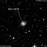 NGC 6878 - спиральная галактика с баром. Описание NGC 6878:, Галактика в созвездии Стрелец