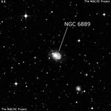NGC 6889 - спиральная галактика с баром. Описание NGC 6889:, Галактика в созвездии Телескоп