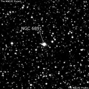 NGC 6891 - планетарная туманность. Описание NGC 6891:, Планетарная туманность в созвездии Дельфин