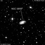 NGC 6899 - спиральная галактика с баром. Описание NGC 6899:, Галактика в созвездии Телескоп