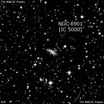 NGC 6901 - спиральная галактика с баром. Описание NGC 6901:, Галактика в созвездии Орел