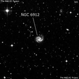 NGC 6912 - спиральная галактика с баром. Описание NGC 6912:, Галактика в созвездии Козерог