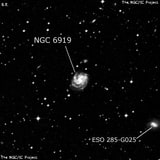 NGC 6919 - спиральная галактика с баром. Описание NGC 6919:, Галактика в созвездии Микроскоп