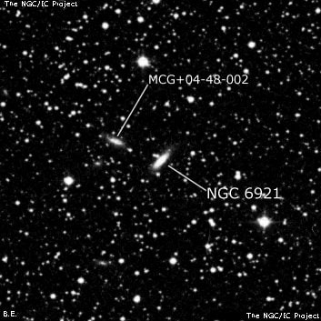 NGC 6921 - линзовидная галактика. Описание NGC 6921:, Галактика в созвездии Лисичка