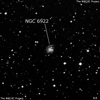 NGC 6922 - спиральная галактика. Описание NGC 6922:, Галактика в созвездии Орел