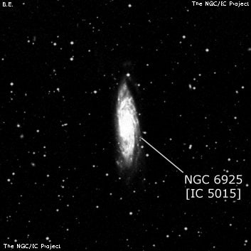 NGC 6925 - галактика. Описание NGC 6925:, Галактика в созвездии Микроскоп