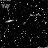 NGC 6927 - линзовидная галактика. Описание NGC 6927:, Галактика в созвездии Дельфин
