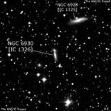 NGC 6930 - спиральная галактика с баром. Описание NGC 6930:, Галактика в созвездии Дельфин