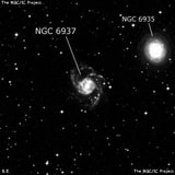 NGC 6937 - спиральная галактика с баром. Описание NGC 6937:, Галактика в созвездии Индеец
