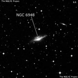 NGC 6948 - спиральная галактика. Описание NGC 6948:, Галактика в созвездии Индеец