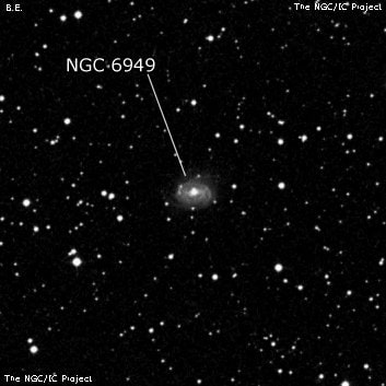 NGC 6949 - галактика. Описание NGC 6949:, Галактика в созвездии Цефей
