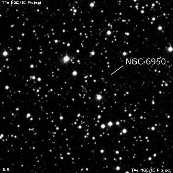 NGC 6950 - группа звёзд. Описание NGC 6950:, Рассеянное скопление в созвездии Дельфин