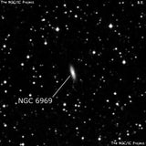 NGC 6969 - спиральная галактика. Описание NGC 6969:, Галактика в созвездии Дельфин