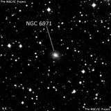 NGC 6971 - спиральная галактика. Описание NGC 6971:, Галактика в созвездии Дельфин