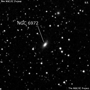NGC 6972 - линзовидная галактика. Описание NGC 6972:, Галактика в созвездии Дельфин