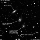 NGC 6977 - спиральная галактика с баром. Описание NGC 6977:, Галактика в созвездии Водолей