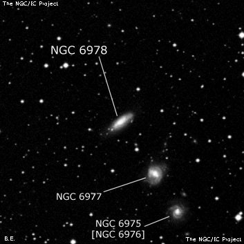 NGC 6978 - спиральная галактика. Описание NGC 6978:, Галактика в созвездии Водолей