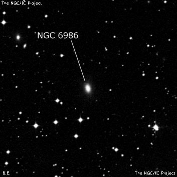 NGC 6986 - галактика. Описание NGC 6986:, Галактика в созвездии Козерог