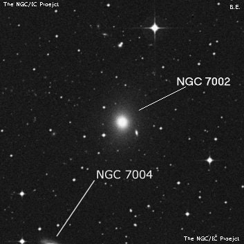 NGC 7002 - эллиптическая галактика. Описание NGC 7002:, Галактика в созвездии Индеец