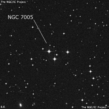 NGC 7005 - группа звёзд. Описание NGC 7005:, Объект глубокого космоса в созвездии Водолей