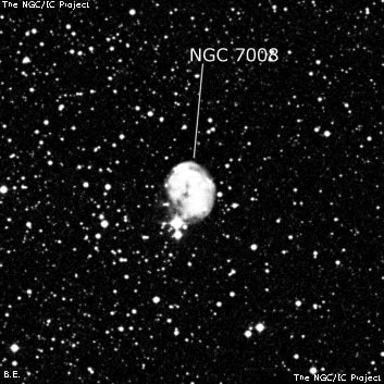 NGC 7008 - планетарная туманность. Описание NGC 7008:, Планетарная туманность в созвездии Лебедь