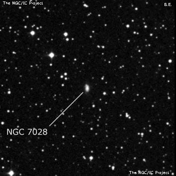 NGC 7028 - по указанным Генри Дрейером координатам, объект повторно не найден; . Описание NGC 7028:, Галактика в созвездии Дельфин