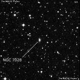 NGC 7028 - по указанным Генри Дрейером координатам, объект повторно не найден; . Описание NGC 7028:, Галактика в созвездии Дельфин