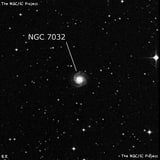 NGC 7032 - спиральная галактика. Описание NGC 7032:, Галактика в созвездии Павлин