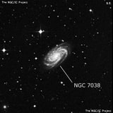 NGC 7038 - спиральная галактика с баром. Описание NGC 7038:, Галактика в созвездии Индеец
