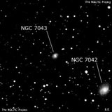 NGC 7043 - спиральная галактика с баром. Описание NGC 7043:, Галактика в созвездии Пегас