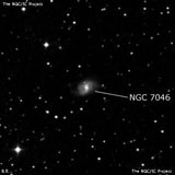 NGC 7046 - спиральная галактика с баром. Описание NGC 7046:, Галактика в созвездии Малый Конь