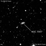 NGC 7047 - спиральная галактика с баром. Описание NGC 7047:, Галактика в созвездии Водолей