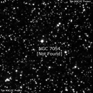 NGC 7054 - по указанным Генри Дрейером координатам, объект повторно не найден; . Описание NGC 7054:, Галактика в созвездии Лисичка