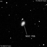 NGC 706 - спиральная галактика. Описание NGC 706:, Галактика в созвездии Рыбы