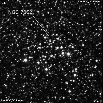 NGC 7062 - рассеянное скопление звёзд. Описание NGC 7062:, Рассеянное скопление в созвездии Лебедь