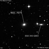 NGC 7075 - эллиптическая галактика. Описание NGC 7075:, Галактика в созвездии Журавль