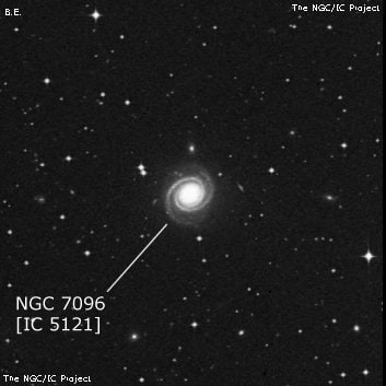 NGC 7096 - спиральная галактика. Описание NGC 7096:, Галактика в созвездии Индеец