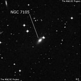 NGC 7105 - линзовидная галактика. Описание NGC 7105:, Галактика в созвездии Козерог