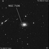 NGC 7106 - спиральная галактика с баром. Описание NGC 7106:, Галактика в созвездии Индеец
