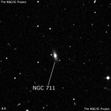 NGC 711 - линзовидная галактика. Описание NGC 711:, Галактика в созвездии Овен